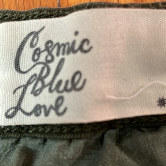 Olive Green Sz 30 Cosmic Blue Love pants - Picture 2 of 5